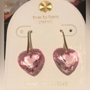 True to Form Heart Stone Earrings